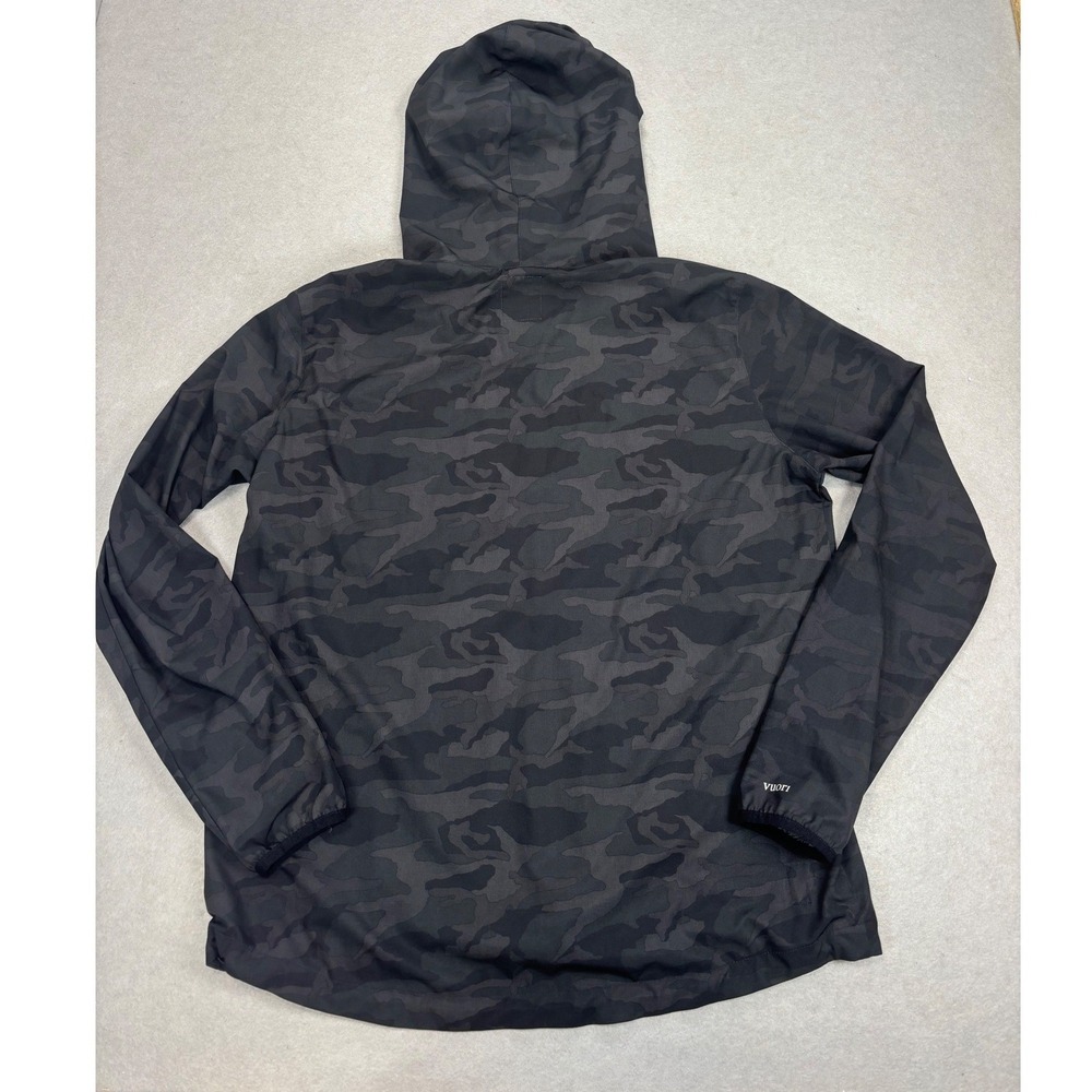 NWOT Vuori Womens Large Outdoor Trainer Jacket Shell Lightweight Hood Black Camo - Picture 2 of 9